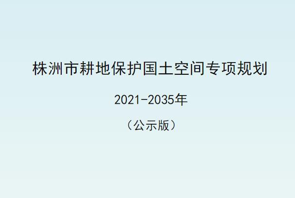 湖南省株洲市耕地保护国土空间专项规划（2021-2035）
